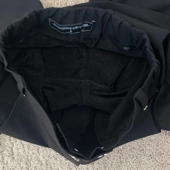 Maniere De Voir Black High-Rise Women’s Cargo Nylon Blend Utility Pants Size 6 - Picture 9 of 15